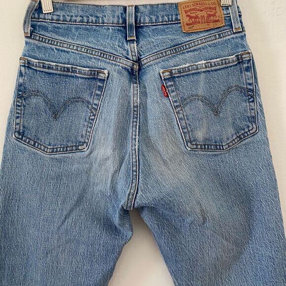 Levi’s Classic 501 Straight leg Jeans Size 26 Button fly distressed knee Vintage - Picture 5 of 10